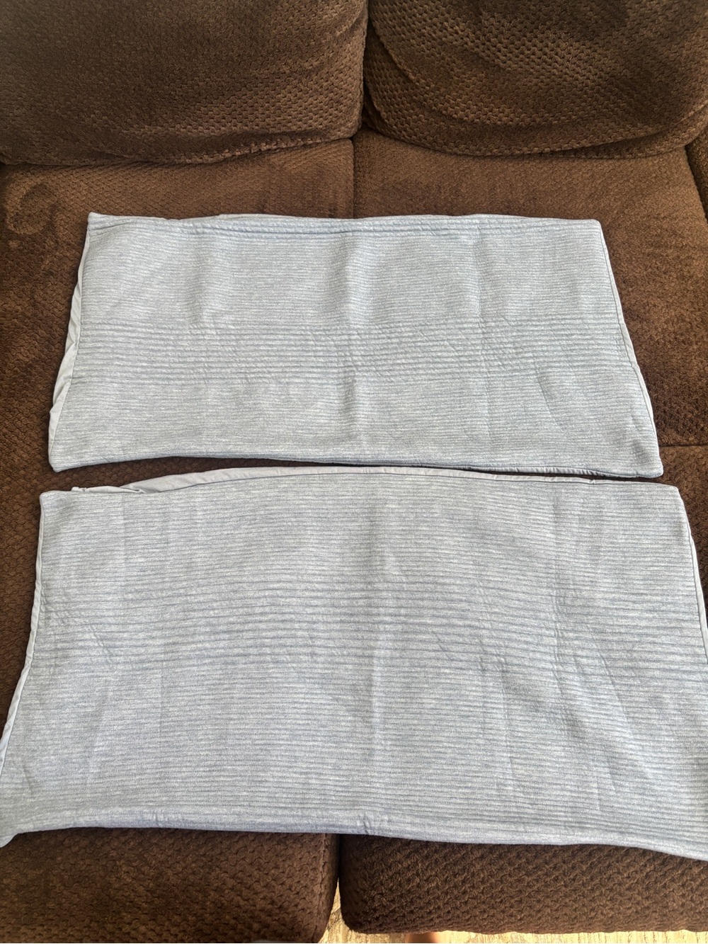 Brooklyn Cloth blue Ribbed Pillow Shams - Pair